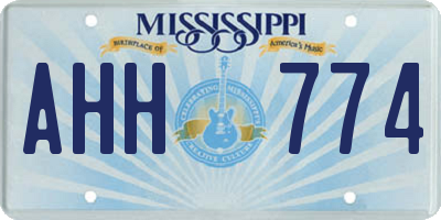 MS license plate AHH774