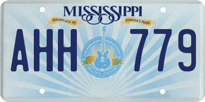 MS license plate AHH779