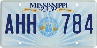 MS license plate AHH784
