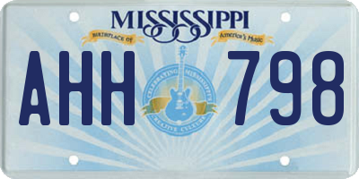 MS license plate AHH798