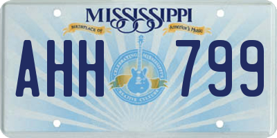 MS license plate AHH799