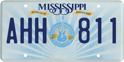MS license plate AHH811