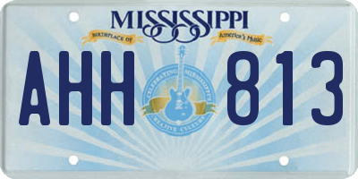 MS license plate AHH813