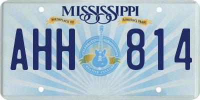 MS license plate AHH814
