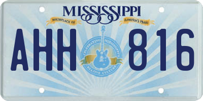 MS license plate AHH816