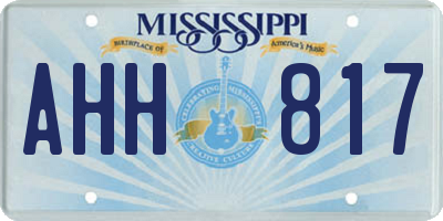MS license plate AHH817