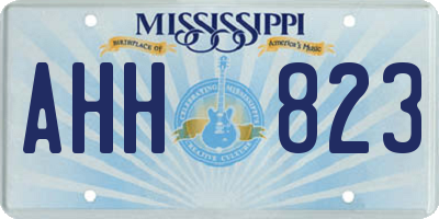 MS license plate AHH823