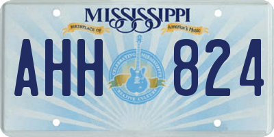 MS license plate AHH824