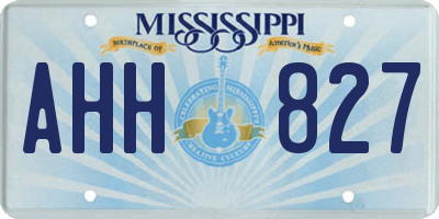 MS license plate AHH827
