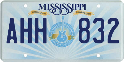 MS license plate AHH832