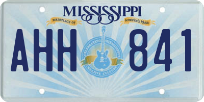 MS license plate AHH841
