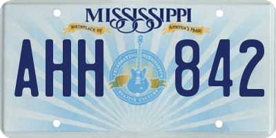MS license plate AHH842