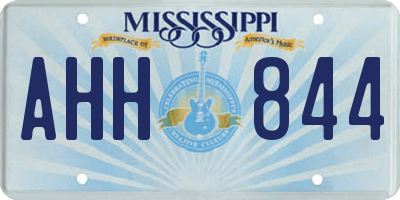 MS license plate AHH844