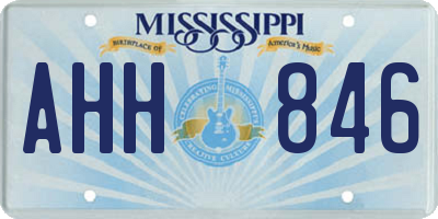 MS license plate AHH846