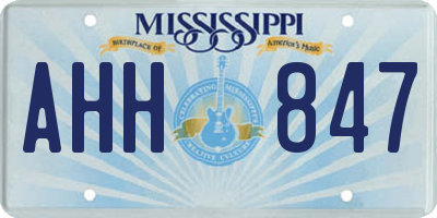 MS license plate AHH847