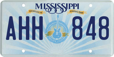 MS license plate AHH848