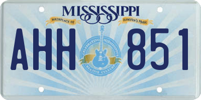 MS license plate AHH851