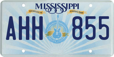 MS license plate AHH855