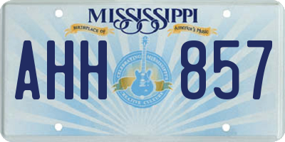 MS license plate AHH857