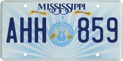 MS license plate AHH859