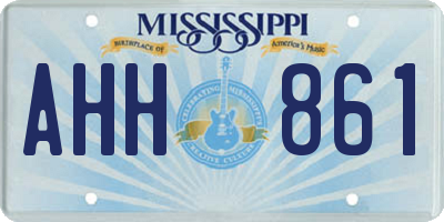MS license plate AHH861