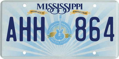 MS license plate AHH864