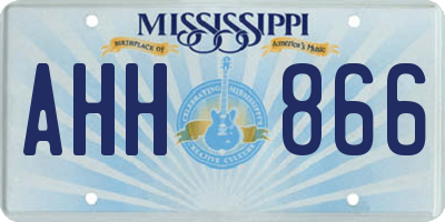 MS license plate AHH866