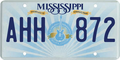 MS license plate AHH872
