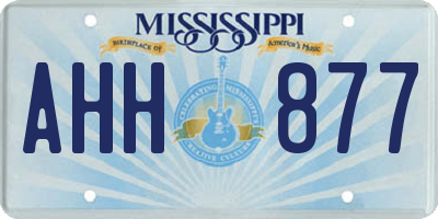 MS license plate AHH877