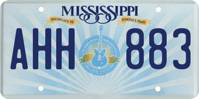 MS license plate AHH883