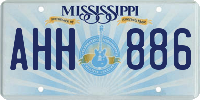 MS license plate AHH886
