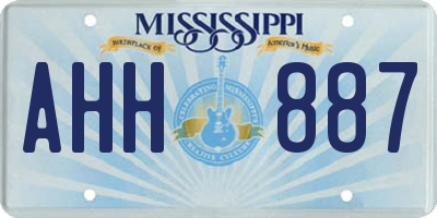 MS license plate AHH887