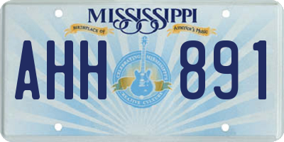 MS license plate AHH891