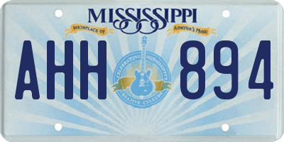 MS license plate AHH894