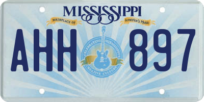 MS license plate AHH897