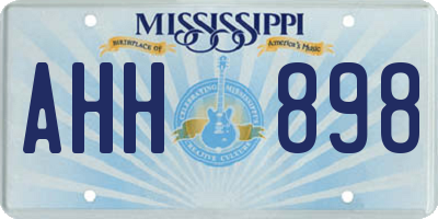 MS license plate AHH898
