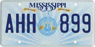 MS license plate AHH899