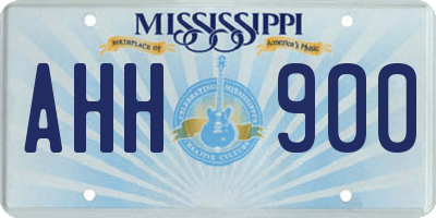 MS license plate AHH900