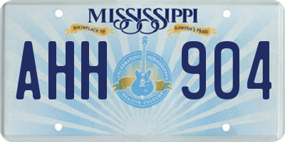 MS license plate AHH904