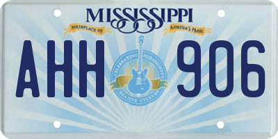 MS license plate AHH906