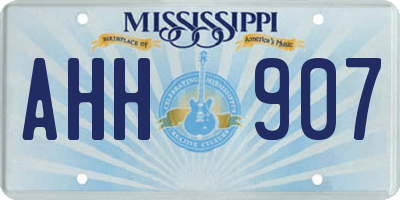 MS license plate AHH907