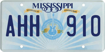 MS license plate AHH910