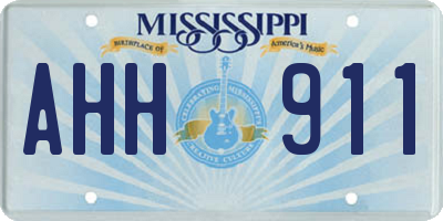 MS license plate AHH911