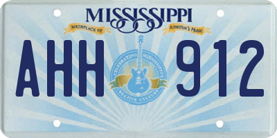 MS license plate AHH912