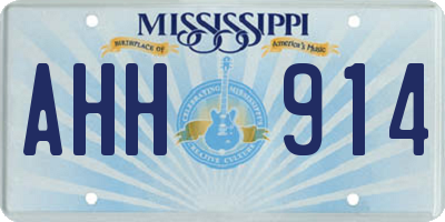 MS license plate AHH914