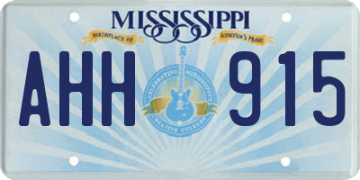 MS license plate AHH915