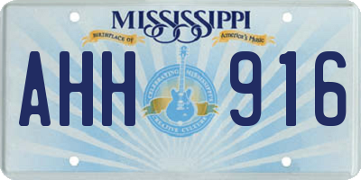 MS license plate AHH916