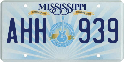 MS license plate AHH939