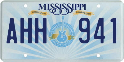 MS license plate AHH941
