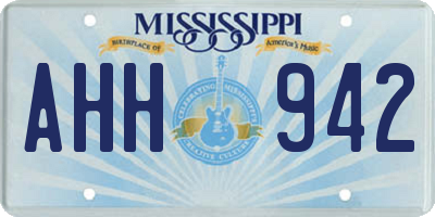 MS license plate AHH942